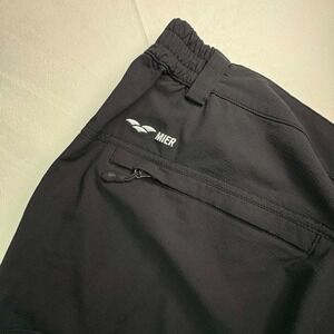 MIER Mens Convertible Hiking Cargo Pants Size XL Black Zip Off Short Lightweight